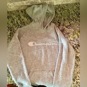 Champion hoodie. Girls size medium (youth medium) closer to a size 10.